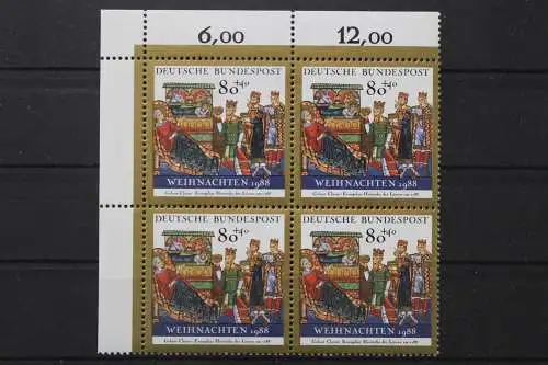 Deutschland (BRD), MiNr. 1396 Viererblock Ecke links oben, postfrisch - 210237