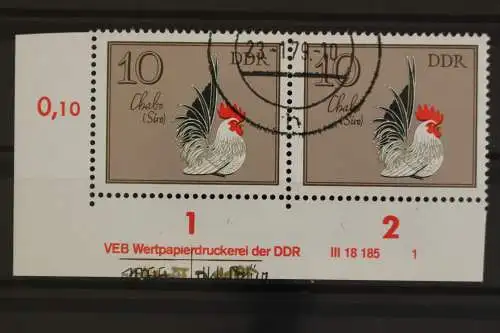 DDR, MiNr. 2394, waag. Paar, Ecke li. unten, DV 1, gestempelt - 629488