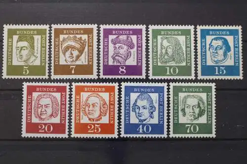 Berlin, MiNr. 199-210 R, 9 Werte mit Zählnummer, postfrisch - 209098