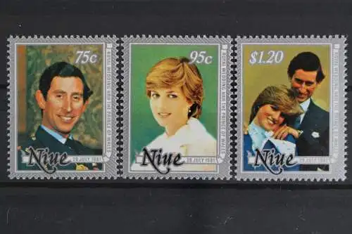 Niue, MiNr. 421-423, Hochzeit, Charles und Diana, postfrisch - 633049