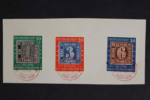 Deutschland (BRD), MiNr. 113-115, roter Sonderstempel, Briefstück - 633120