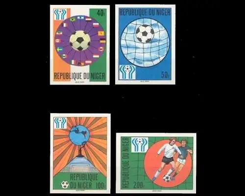 Niger, Fußball, MiNr. 619-622 B, postfrisch - 693982