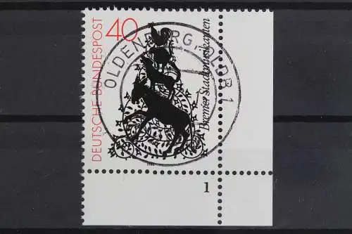 Deutschland (BRD), MiNr. 1120, Ecke re. u, FN 1, zentrischer Stempel - 632180