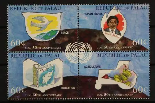 Palau, MiNr. 941-944, Viererblock, 50 Jahre UNO, postfrisch - 632385