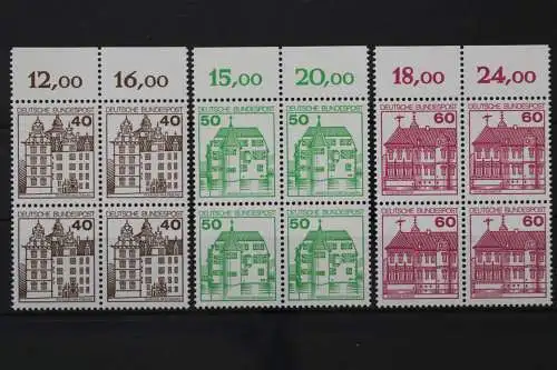 Deutschland, MiNr. 1028 A +1037-1038 A Viererblock Oberrand, postfrisch - 210177