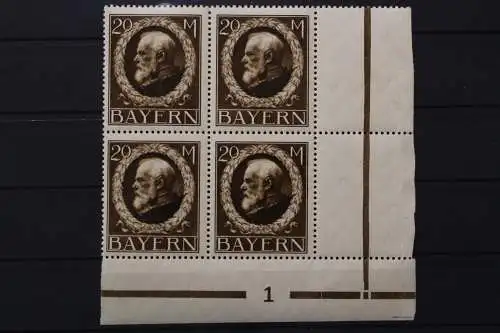 Bayern, MiNr. 109 I A, 4er Block, Ecke rechts unten, postfrisch - 653707