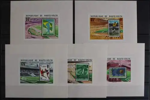 Obervolta, MiNr. 740-744 B, 5 Blöcke, Fußball WM 1978, postfrisch - 631631