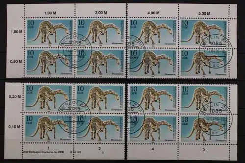 DDR, MiNr. 3324, Viererblock, alle 4 Ecken, DV 3, EST - 653304