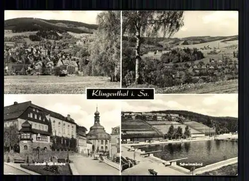 Klingenthal/Sa., Teilansichten, Schloß mit Kirche, Schwimmbad - 418524