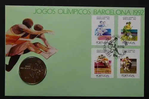 Portugal, Olympiade 1992, Numisbrief vom 29.7.1992 - 662728