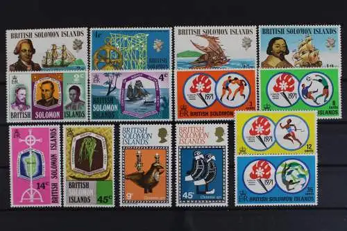 Salomoninseln, MiNr. 201-214, Jahrgang 1971, postfrisch - 633573