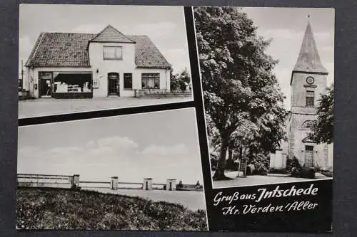 Intschede, Kr. Verden/Aller, Geschäftshaus, Kirche - 424016