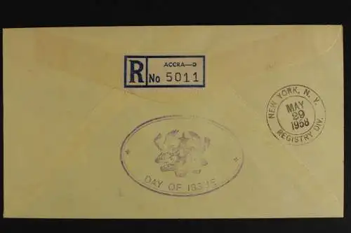 Ghana, MiNr. 8, 9, 11, FDC - 634258