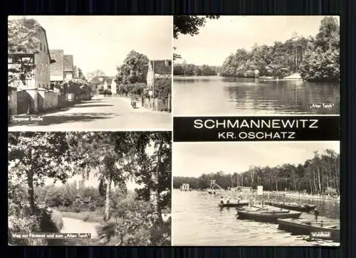 Schmannewitz Kr. Oschatz, Torgauer Str, Alter Teich, Försterei, Waldbad - 418705