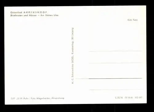 Ostseebad Ahrendshoop, Briefkasten und Häuser am Hohen Ufer - 418611