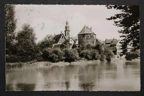 Lauf, an der Pegnitz, Blick zum Ort, Kirche - 424186