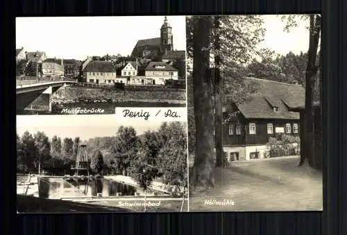 Penig, Sachsen, Muldenbrücke, Schwimmbad, Höllmühle - 418077