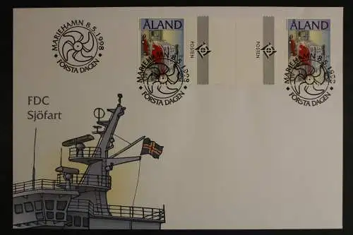 Aland, MiNr. 142, Zwischenstegpaar, FDC - 635812