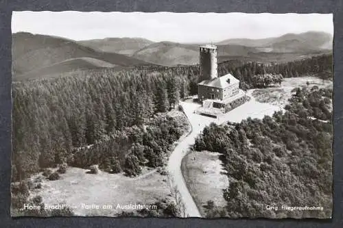 Olpe, "Hohe Bracht" - Partie am Aussichtsturm, Fliegeraufnahme - 424092