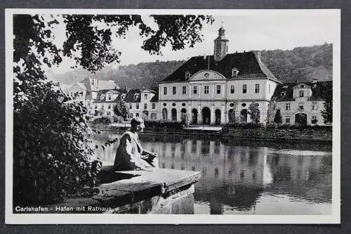 Carlshafen, Hafen mit Rathaus - 424103