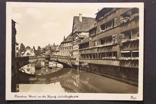 Nürnberg, Partie an der Pegnitz und Fleischbrücke - 424220