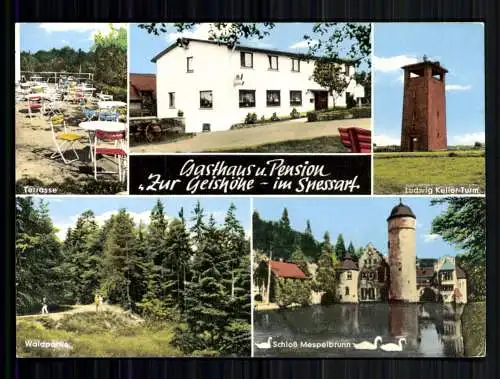 Gem. Dammbach, Gasthaus Zur Geishöhe, Keller-Turm, Schloß Mespelbrunn - 419632