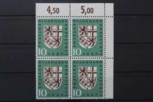 Deutschland (BRD), MiNr. 249 Viererblock Ecke rechts oben, postfrisch - 212500