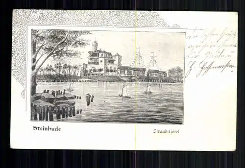 Steinhude am Meer, Strandhotel, Segelschiffe, Zeichnung - 419187