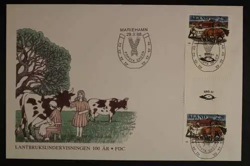 Aland, MiNr. 27, Zwischenstegpaar mit Posthorn, FDC - 635839