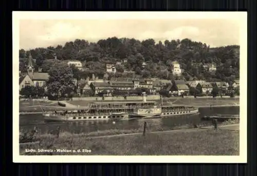 Wehlen/Sächs. Schweiz, Dampfer "Dresden", Ortsansicht - 419441