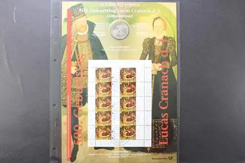 BRD, Numisblatt 6/2015, 10 Euro Luca Cranach - 6/2015