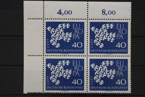 Deutschland, MiNr. 368, Viererblock, Ecke li. oben, postfrisch - 656290