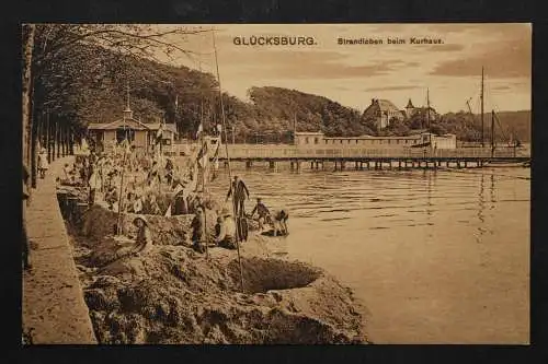 Glücksburg, Ostseeheilbad, Strandleben beim Kurhaus - 424372