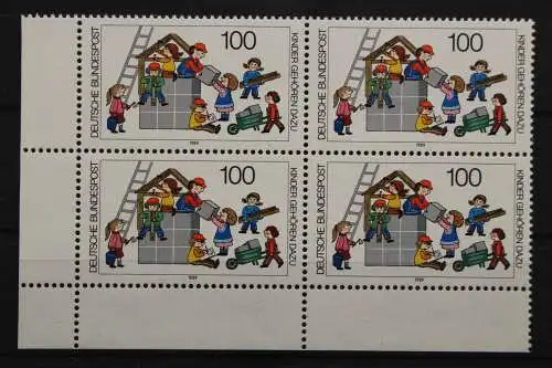 Deutschland, MiNr. 1435, Viererblock, Ecke li. unten, postfrisch - 656731