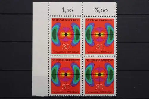 Deutschland, MiNr. 599, Viererblock, Ecke links oben, postfrisch - 656851