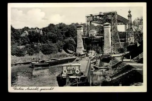 Schiffshebewerk bei Henrichenburg, Boote, untere Ansicht, gesenkt - 420298