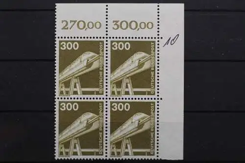 Deutschland, MiNr. 1138, Viererblock, Ecke re. oben, postfrisch - 657643