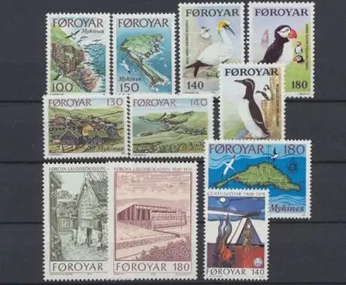 Färöer, MiNr. 31-41, Jahrgang 1978, postfrisch - 694274