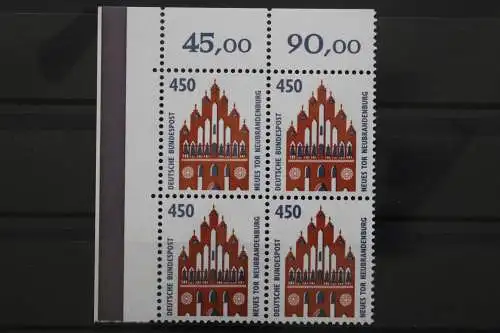 Deutschland, MiNr. 1623, Viererblock, Ecke li. oben, postfrisch - 640589