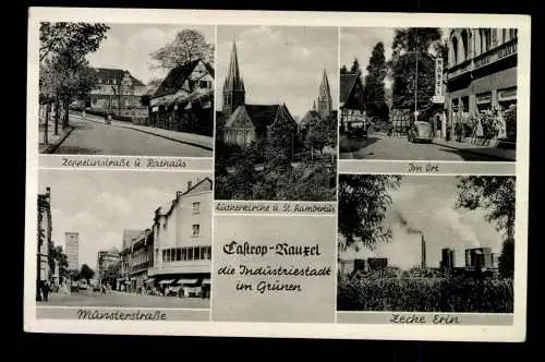 Castrop-Rauxel, Rathaus, Kirchen, Münsterstraße, Zeche Erin - 420280