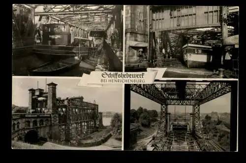 Schiffshebewerk bei Henrichenburg, 4 Bilderkarte - 420294