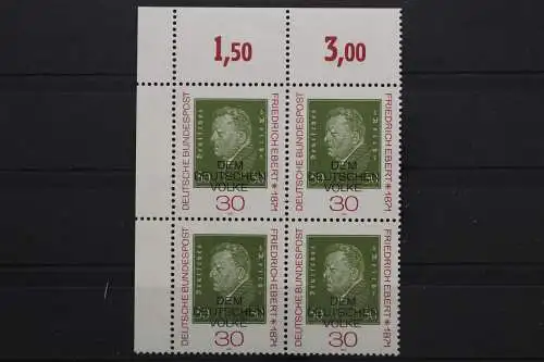 Deutschland, MiNr. 659, Viererblock, Ecke links oben, postfrisch - 640648