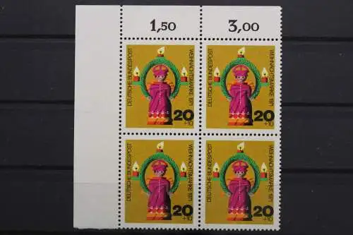 Deutschland, MiNr. 709, Viererblock, Ecke links oben, postfrisch - 640660