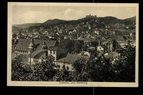 Eisenach, Teilansicht und Blick zur Wartburg - 420350