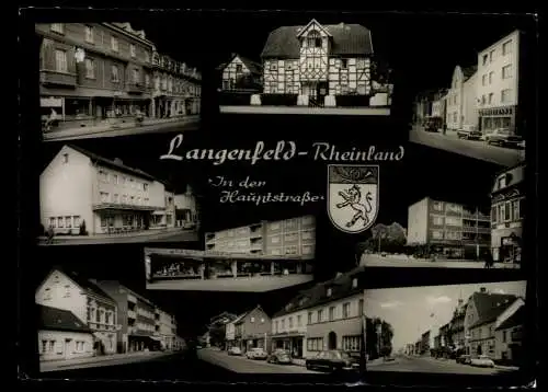 Langenfeld/Rheinland, verschiedene Gebäude der Hauptstraße, Wappen - 420745