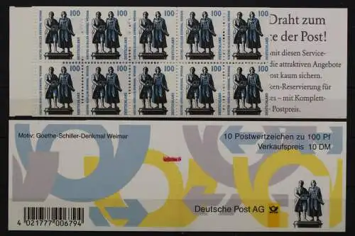 Deutschland (BRD), MiNr. MH 36 II mit Zählbalken, postfrisch - 642498