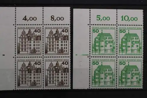 Berlin, MiNr. 614-615 A, 4erBlock, Ecke li. oben, postfrisch - 641070