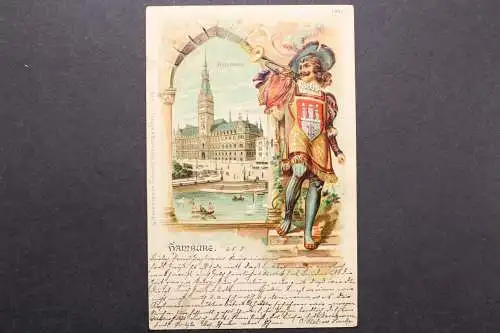 Hamburg, Wappen, Rathaus, Prägekarte - 420830