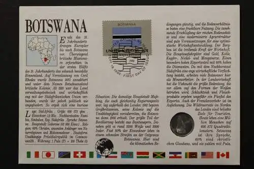 Botswana, Numisbrief vom 23.6.86 - 659822