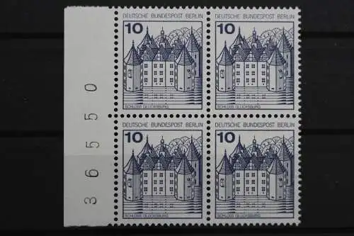 Berlin, MiNr. 532 A, Viererblock, Rand mit BZN, postfrisch - 641064